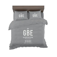 Thumbnail for Sir Seretse Khama International Airport (GBE) Bedding Sets & Blankets - Bedding Set - ID Tag - Gray