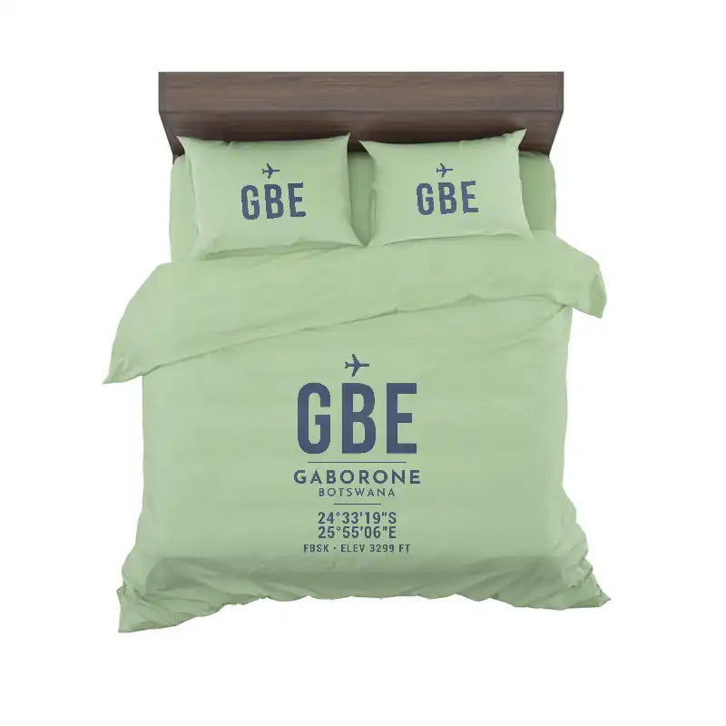 Sir Seretse Khama International Airport (GBE) Bedding Sets & Blankets - Bedding Set - ID Tag - Light Green