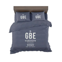 Thumbnail for Sir Seretse Khama International Airport (GBE) Bedding Sets & Blankets - Bedding Set - ID Tag - Navy Blue