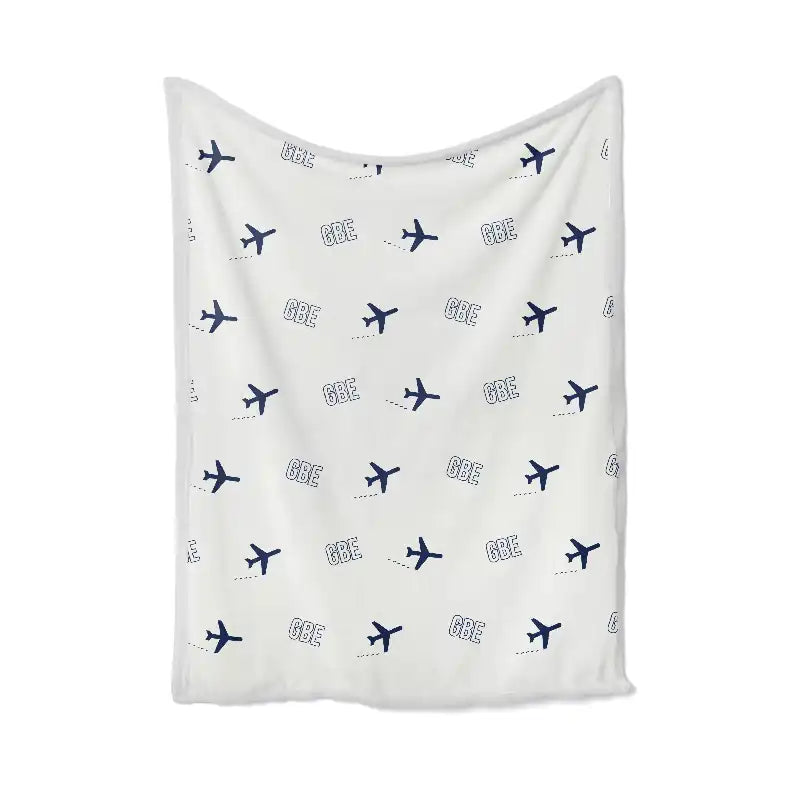 Sir Seretse Khama International Airport (GBE) Bedding Sets & Blankets - Blanket - Pattern - White