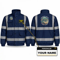 Thumbnail for Sir Seretse Khama International Airport (GBE) Reflective Winter Jackets - Badge + Name - Navy Blue