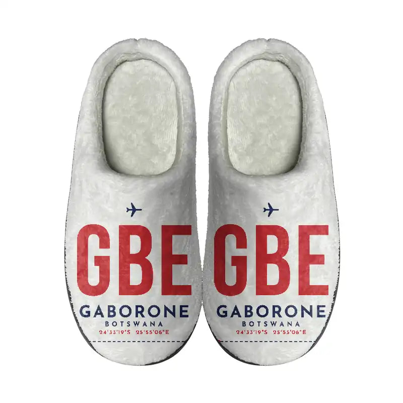 Sir Seretse Khama International Airport (GBE) Slippers & Flip Flops - Slippers - Cotton - Code - Same - White