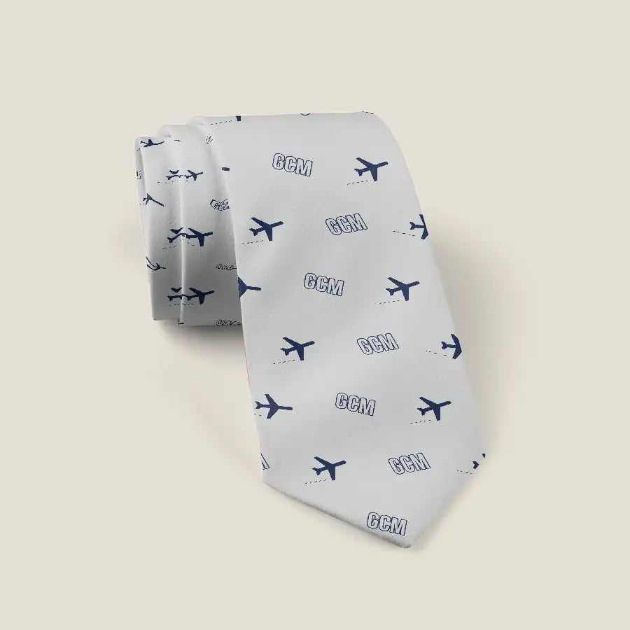 Owen Roberts International Airport (GCM) Ties - Tie - Pattern - Light Gray