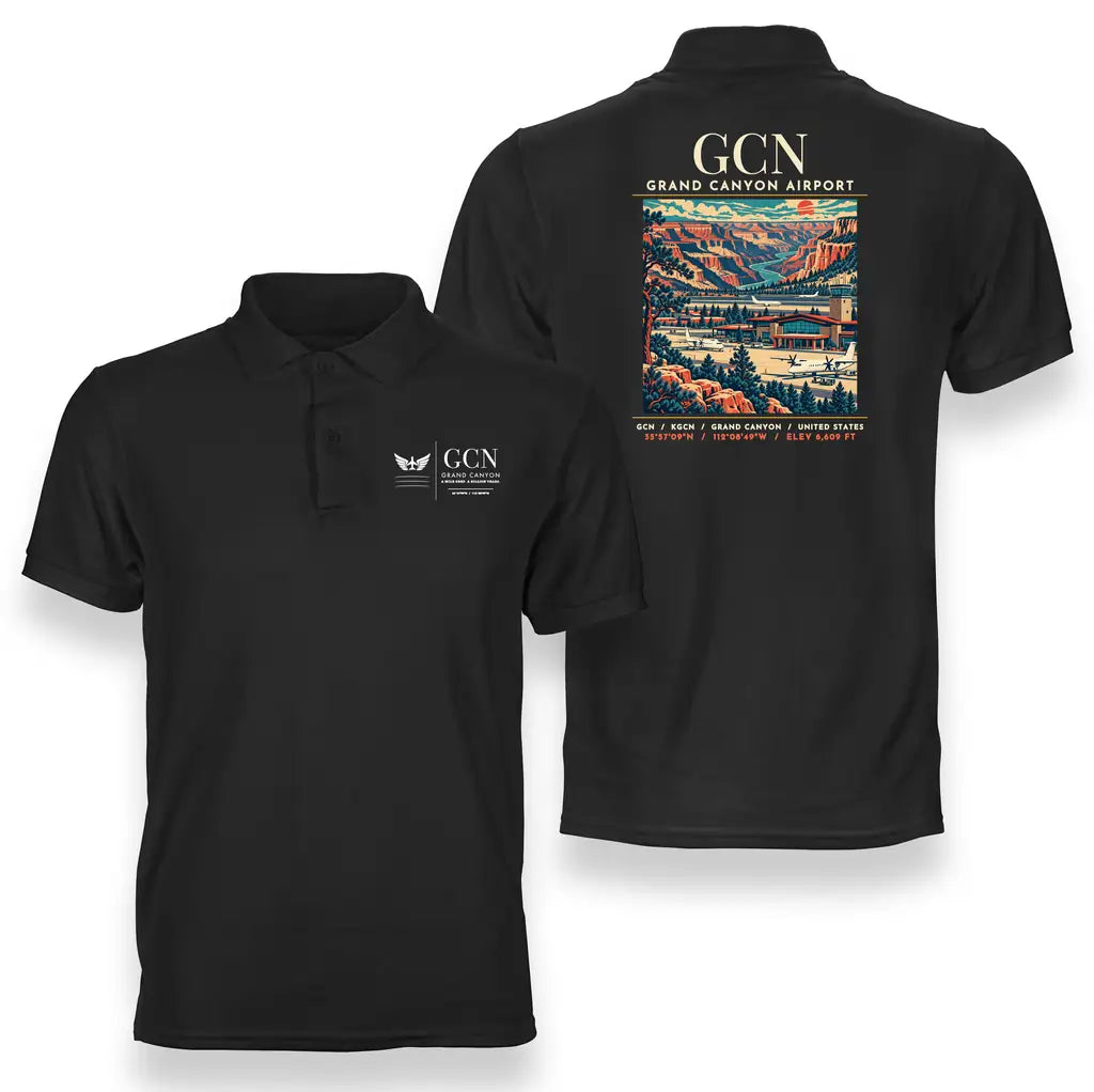 GCN - Poster - Double-Side Polo - Black