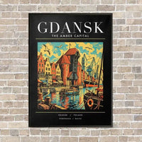 Thumbnail for GDANSK - Poster - Canvas Framed - Black