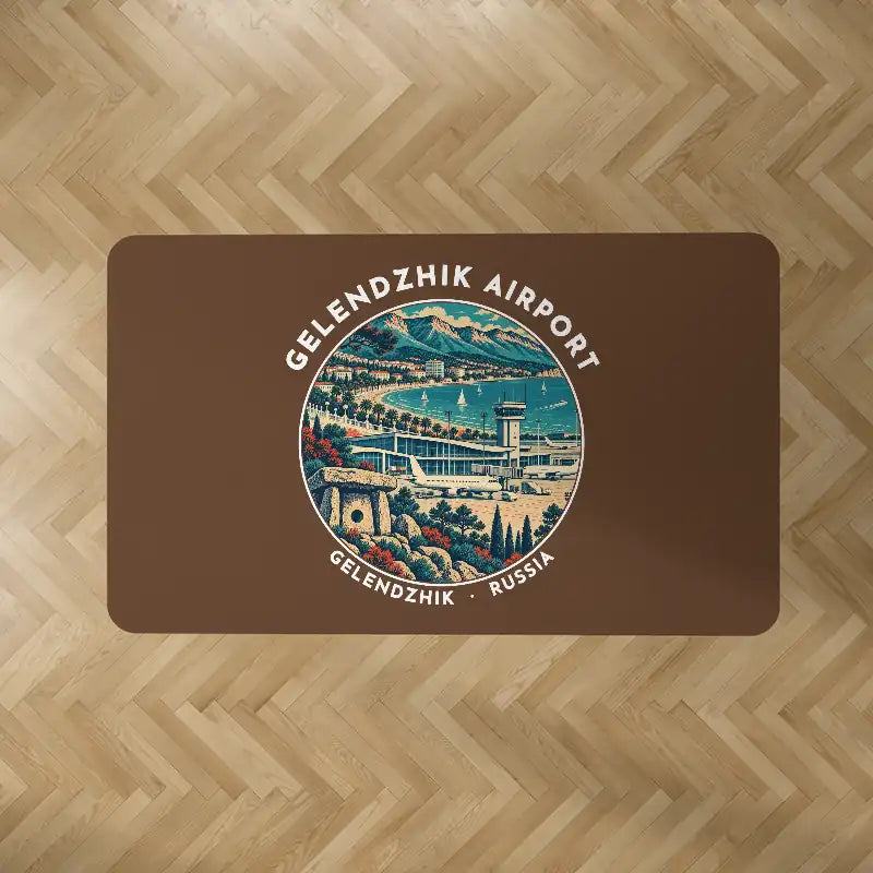 Gelendzhik Airport (GDZ) Carpets - Carpet Rectangle - Badge - Brown V2