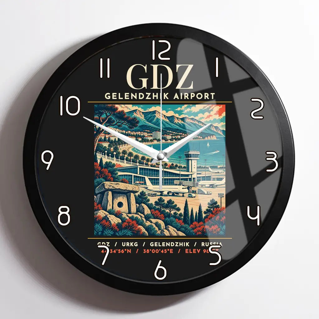 GDZ - Poster - Wall Clock Framed - Black