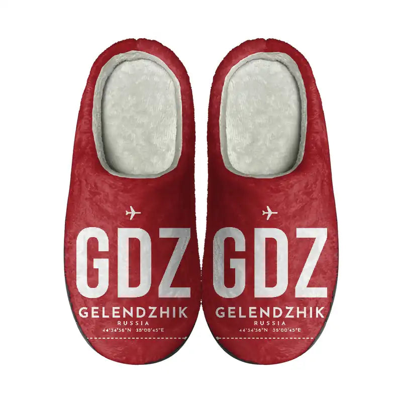 Gelendzhik Airport (GDZ) Slippers & Flip Flops - Slippers - Cotton - Code - Same - Red