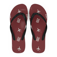 Thumbnail for Gelendzhik Airport (GDZ) Slippers & Flip Flops - Slippers - Flip Flops - Pattern - Dark Red