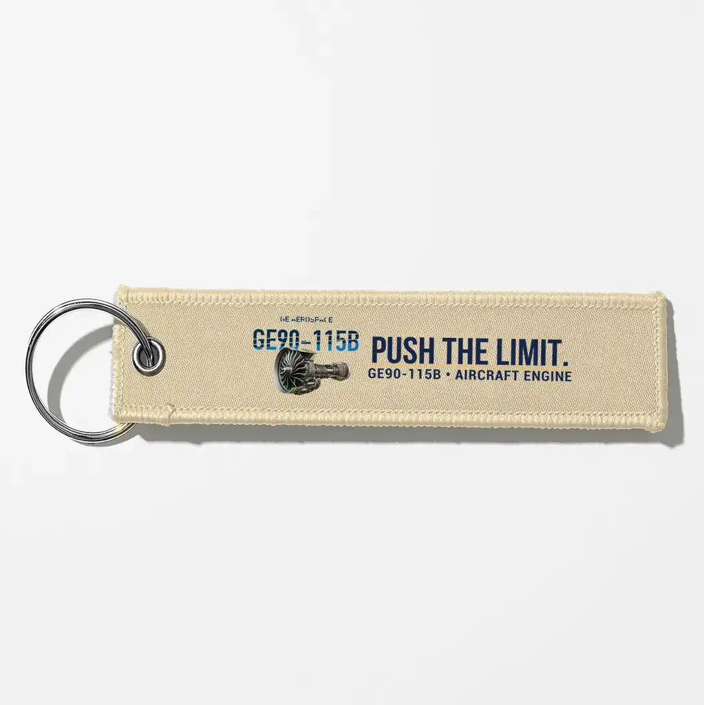 GE GE90-115B Engine Aviator Key Chains - Beige