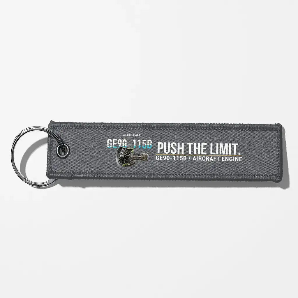 GE GE90-115B Engine Aviator Key Chains - Gray