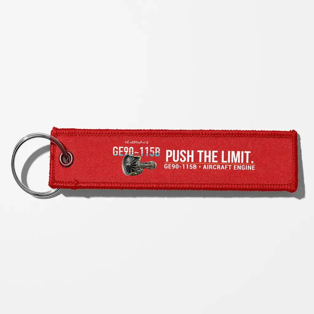 GE GE90-115B Engine Aviator Key Chains - Red