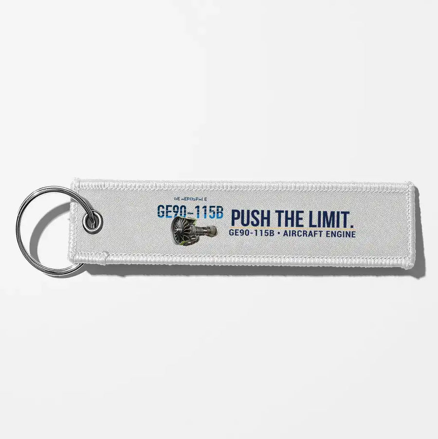 GE GE90-115B Engine Aviator Key Chains - White