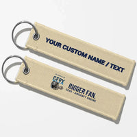 Thumbnail for GE GE9X Engine Aviator Key Chains - Beige - Personalized