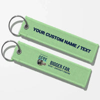 Thumbnail for GE GE9X Engine Aviator Key Chains - Light Green - Personalized