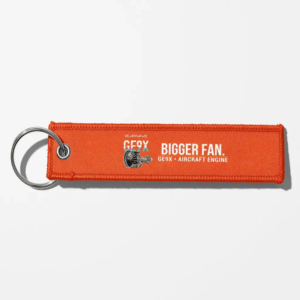 GE GE9X Engine Aviator Key Chains - Orange
