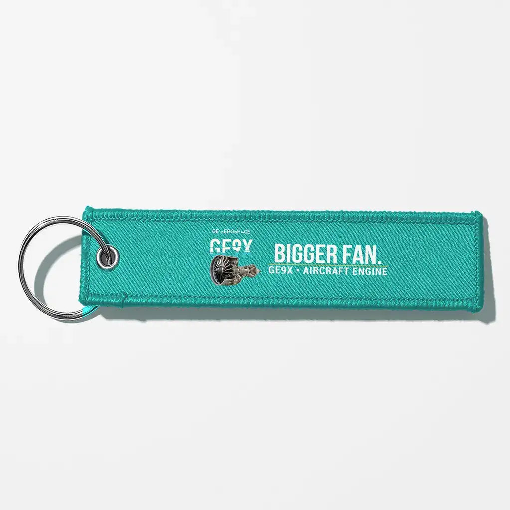GE GE9X Engine Aviator Key Chains - Turquoise
