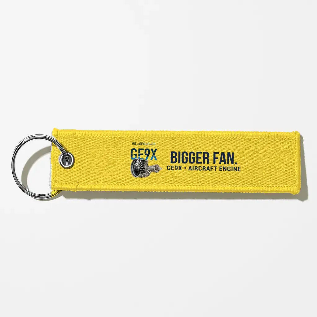 GE GE9X Engine Aviator Key Chains - Yellow