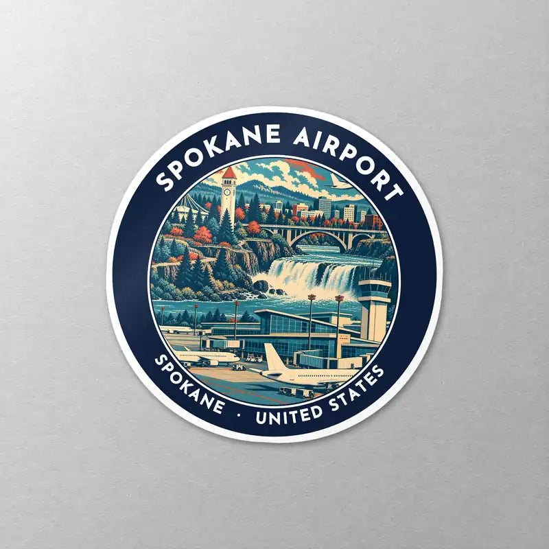 Spokane International Airport (GEG) circle sticker - close-up