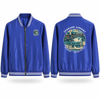 Thumbnail for Spokane International Airport (GEG) Stylish Jackets - Baseball Collar - Badge - Royal Blue