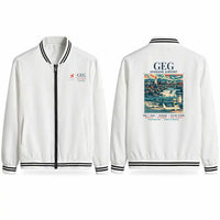 Thumbnail for Spokane International Airport (GEG) Stylish Jackets - Baseball Collar - Poster - White