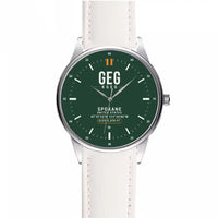 Thumbnail for Spokane International Airport (GEG) Aviator Watches - Classic - Dark Green - Leather Strap - White Leather Strap