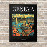 Thumbnail for GENEVA - Poster - Canvas Framed - Black