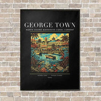 Thumbnail for GEORGE TOWN - Poster - Canvas Framed - Black