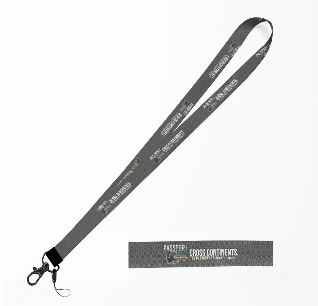 GE Passport lanyard - gray