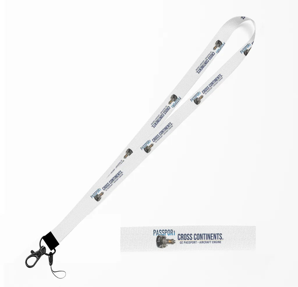 GE Passport lanyard - white
