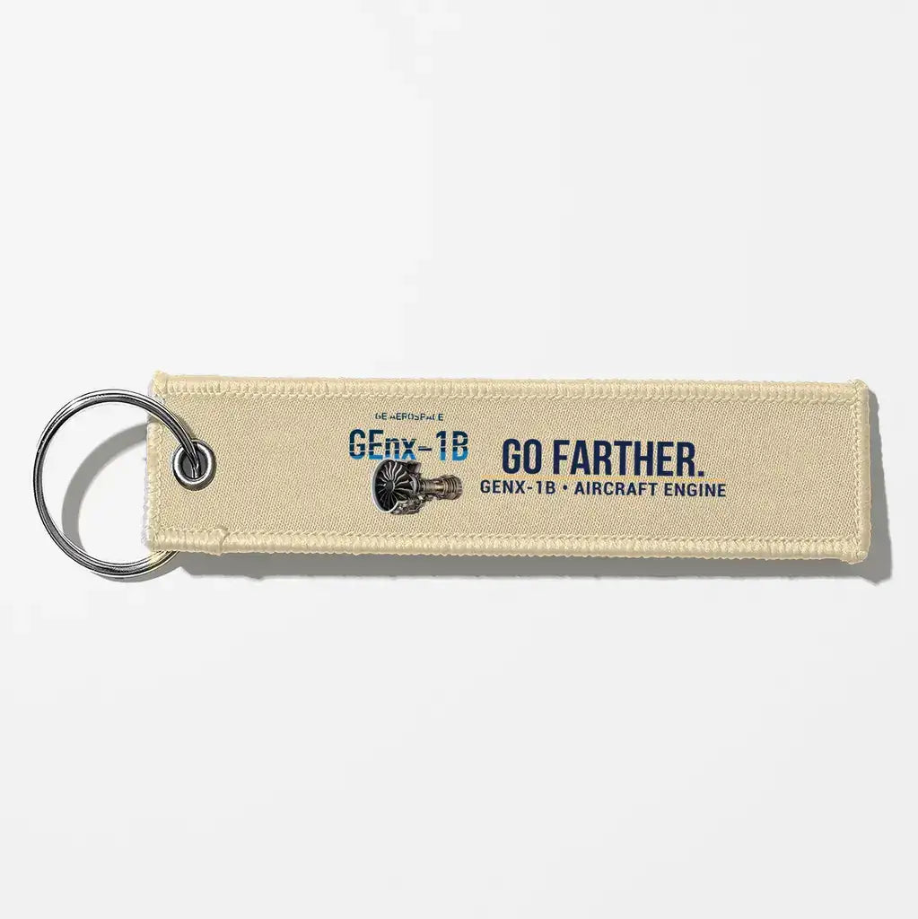 GE GEnx-1B Engine Aviator Key Chains - Beige