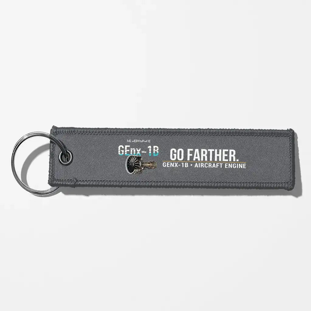 GE GEnx-1B Engine Aviator Key Chains - Gray