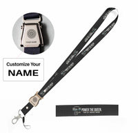 Thumbnail for GEnx-2B seat belt lanyard - black with name