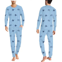 Thumbnail for Grand Forks International Airport (GFK) Pajamas - Men Pajamas - Light Blue