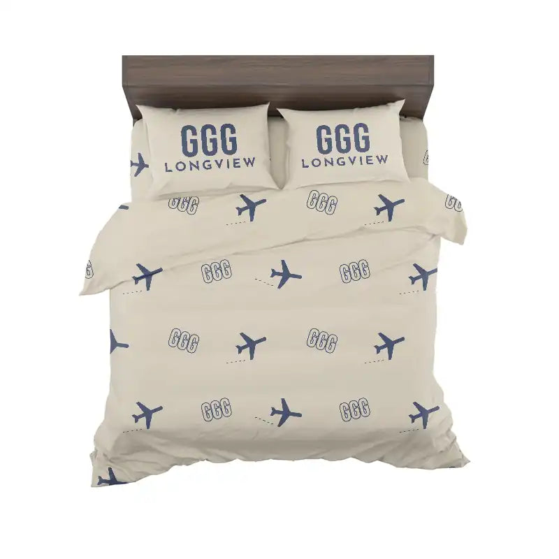 East Texas Regional Airport (GGG) Bedding Sets & Blankets - Bedding Set - Pattern - Beige