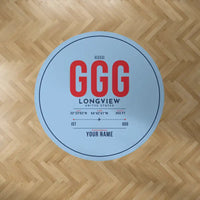 Thumbnail for East Texas Regional Airport (GGG) Carpets - Carpet Round - ID Tag + Name - Light Blue V2