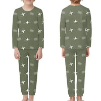 Thumbnail for East Texas Regional Airport (GGG) Pajamas - Children Pajamas - Green Army