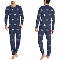 Thumbnail for East Texas Regional Airport (GGG) Pajamas - Men Pajamas - Navy Blue
