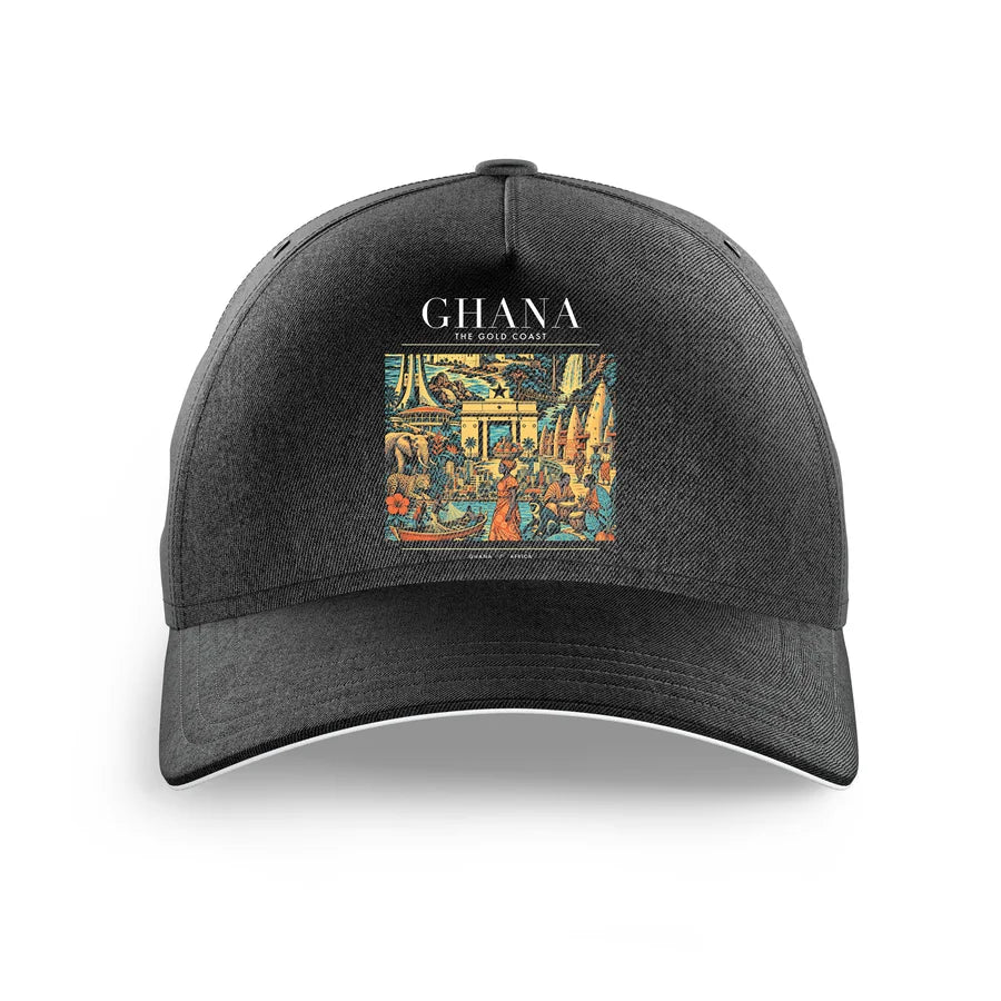 GHANA - Poster - Hat - Black