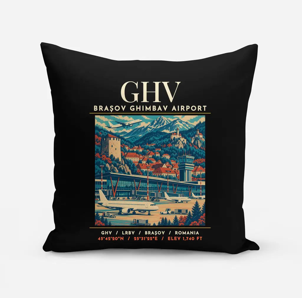 GHV - Poster - Pillow - Black