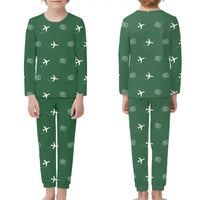 Thumbnail for Gibraltar Airport (GIB) Pajamas - Children Pajamas - Green