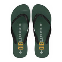 Thumbnail for Rio de Janeiro Galeao Antonio Carlos Jobim Airport (GIG) Slippers & Flip Flops - Slippers - Flip Flops - Code - Dark Green