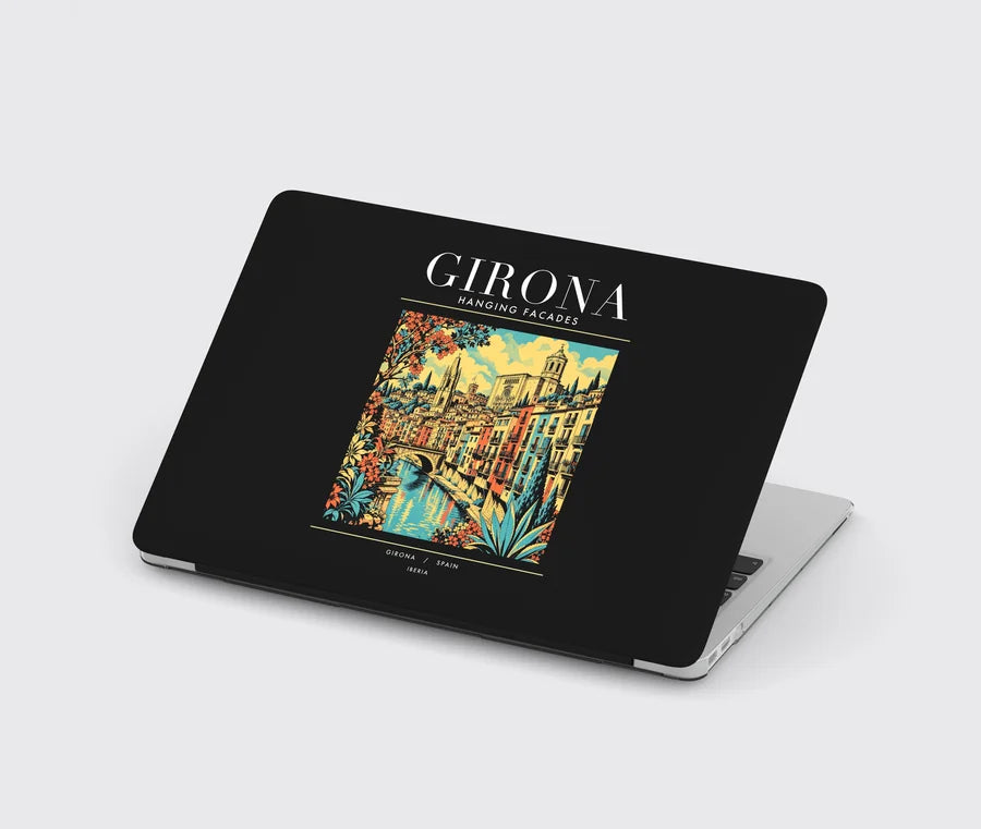 GIRONA - Poster - MacBook Case - Black