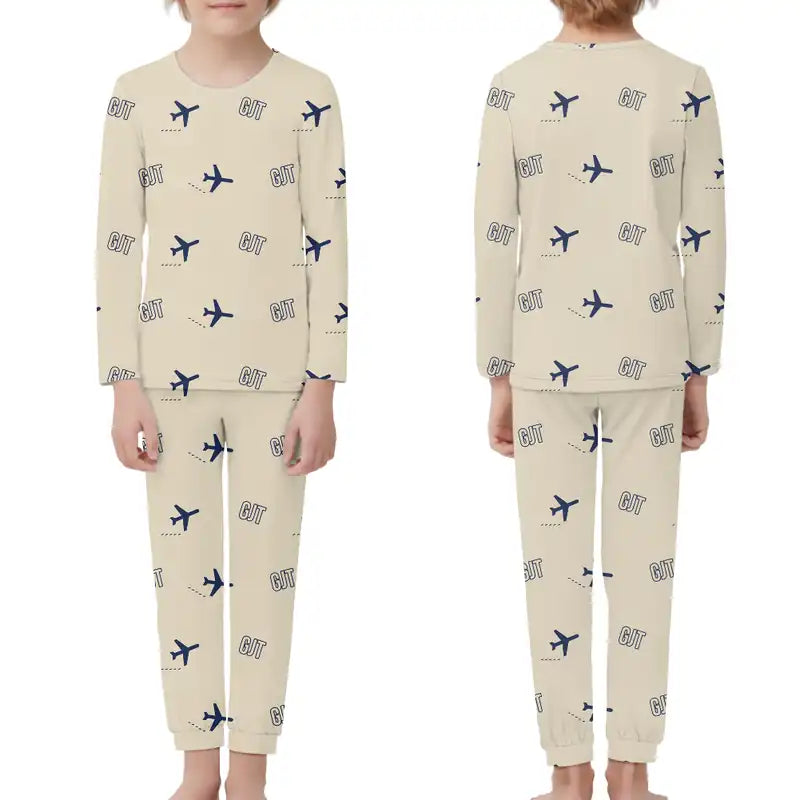 Grand Junction Regional Airport (GJT) Pajamas - Children Pajamas - Beige