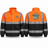 Thumbnail for Grand Junction Regional Airport (GJT) Reflective Winter Jackets - Badge - Orange & Navy