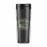 Thumbnail for Grand Junction Regional Airport (GJT) Travel Mugs - Badge - Plastic (No Holder) - Gray