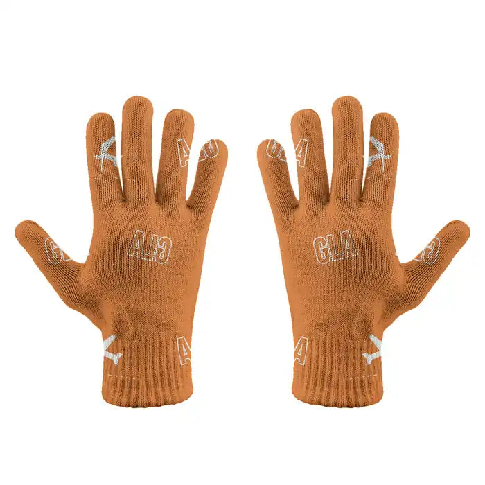 Glasgow Airport (GLA) Gloves - Gloves - Full - Pattern - Orange