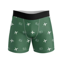 Thumbnail for Glasgow Airport (GLA) Men Boxers - Pattern - Green