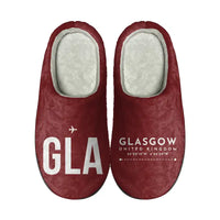 Thumbnail for Glasgow Airport (GLA) Slippers & Flip Flops - Slippers - Cotton - Code - Different - Dark Red