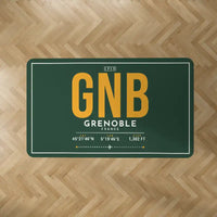 Thumbnail for Grenoble-Isère Airport (GNB) Carpets - Carpet Rectangle - ID Tag - Dark Green V2